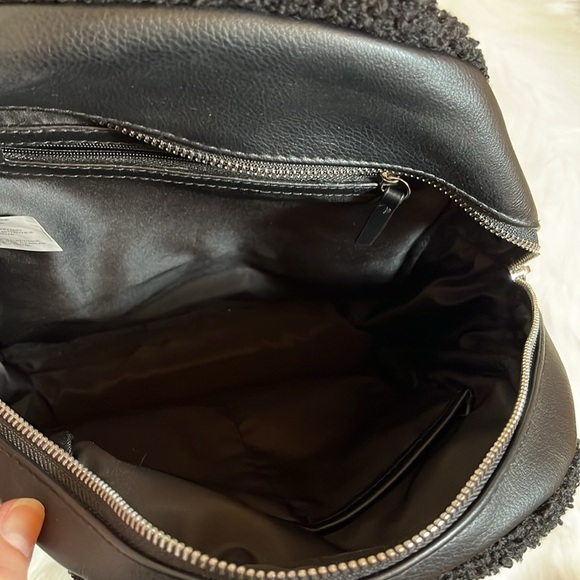 Madden Girl Black Fleece Lined Mini Backpack - Picture 9 of 12